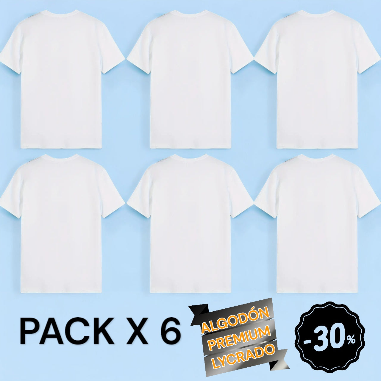 6 CAMISETAS PREMIUM